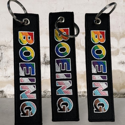 Set 3 Keychain BOEING PRIDE/REMOVE BEFORE PRIDE (GOLD)-130*30mm twill+embroidery - Picture 15 of 24