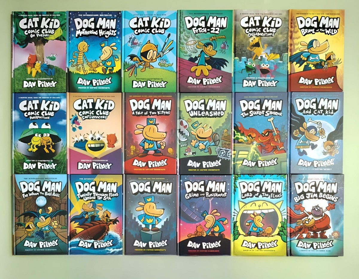 Dog Man Children Reading Color Edition 18 Books colloection Set by