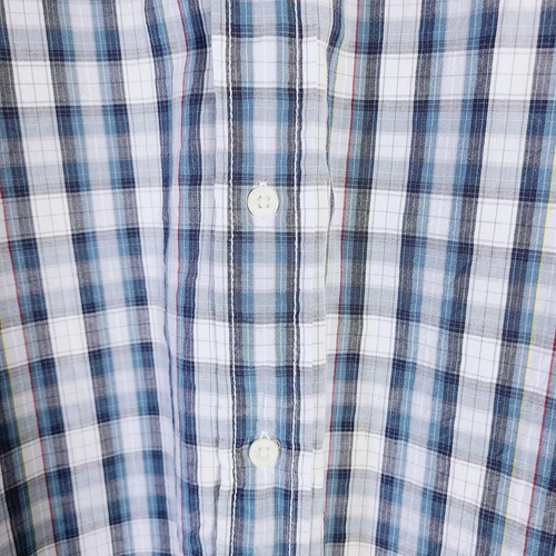 NEW Arizona Jean Co XXL 2XL Mens Long Sleeve Button Up Shirt Plaid Blue Gray Red - Picture 3 of 5