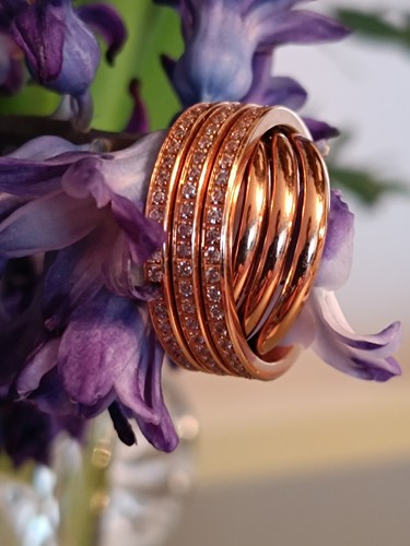Genialer Rosegold Ring Christ edelstahl OVP mehr als 100Zirkoniasteine NP 149€ - Bild 12 von 24