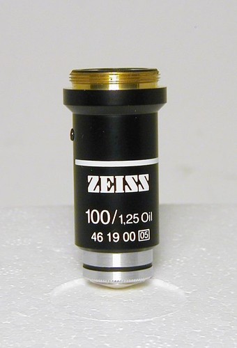 Objetivo Microscopio Zeiss, Achromat 100x, ¡Nuevo! Nuevo de Lote Antiguo ¡Envío Gratis! - Imagen 2 de 4