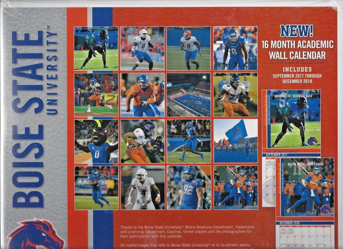 BOISE STATE UNIVERSITY BRONCOS / 2018 Wall Calendar | eBay