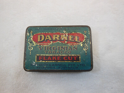 Tin Tobacco Darnel Virginian Flake Cut Dudgeon & Arnell Melb Australia 1/10 Vint