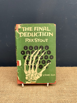VINTAGE 1962 EARLY EDITION - REX STOUT - THE FINAL DEDUCTION BOOK NOVEL HARDBACK