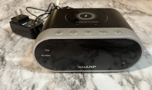 Sharp Large Red Letter Alarm Clock SPC679A Battery Back Up Wireless Charger - Picture 4 of 10