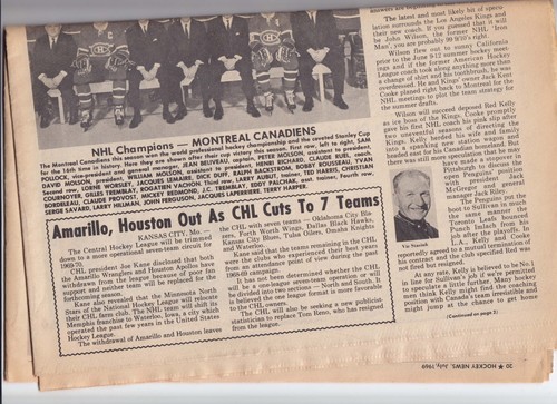 VINTAGE - THE HOCKEY NEWS - NEWSPAPER - YOU PICK FROM LIST - 1960's / 70's - Picture 50 of 154