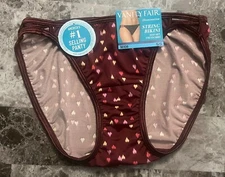 NWT VANITY FAIR S HEART SMOOTH ILLUMINATION STRAPPY DOUBLE STRING BIKINI PANTIES