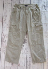 5.11 Tactical Series Beige Cargo Pants Elastic Waist Pockets Mens 34x32 (34x31)