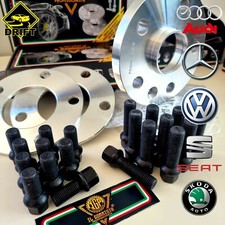 4 DISTANZIALI 5 + 20 mm 4x100 57.1 + 16 BULLONI neri PER VW UP ! GOLF 1 2 3