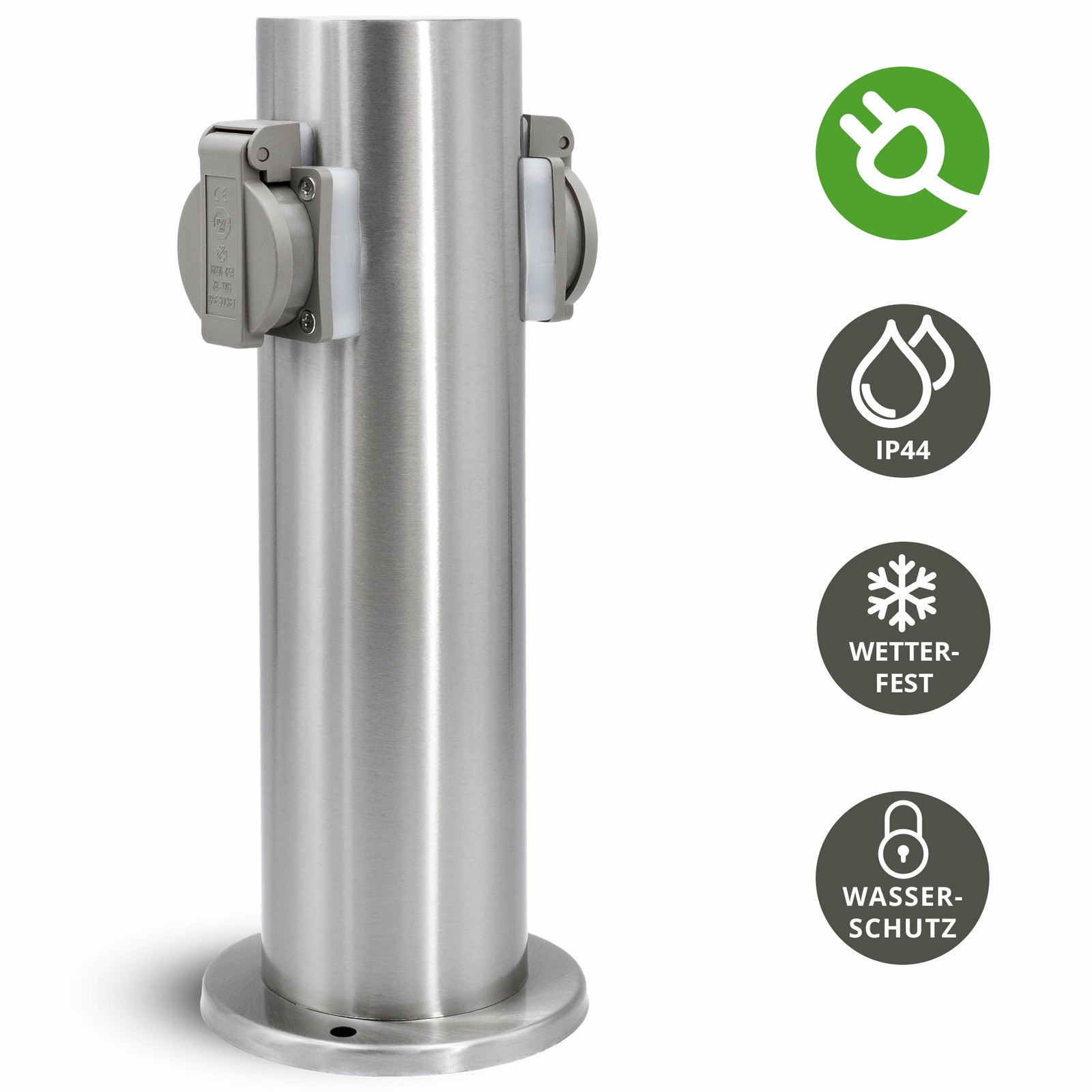 Colonna energetica da giardino per esterni con 2 prese per 230 V - (G4I)