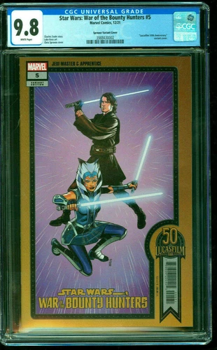 STAR WARS WAR OF THE BOUNTY HUNTERS #5 AHSOKA ANAKIN SPROUSE VARIANT CGC 9.8
