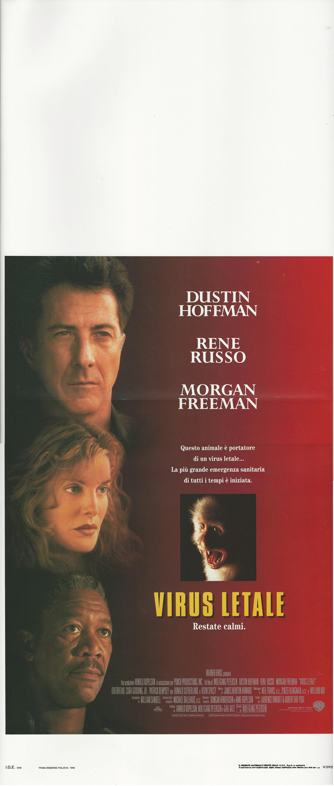 Locandina originale film Virus letale (1995) - Regia di Wolfgang Petersen