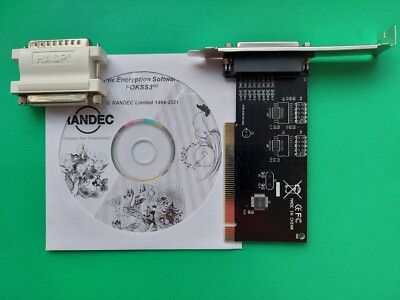 RANDEC FOKSS3rd MAX Software+Aladdin Memo HASP MemoHASP-4 Security Key +PCI Card