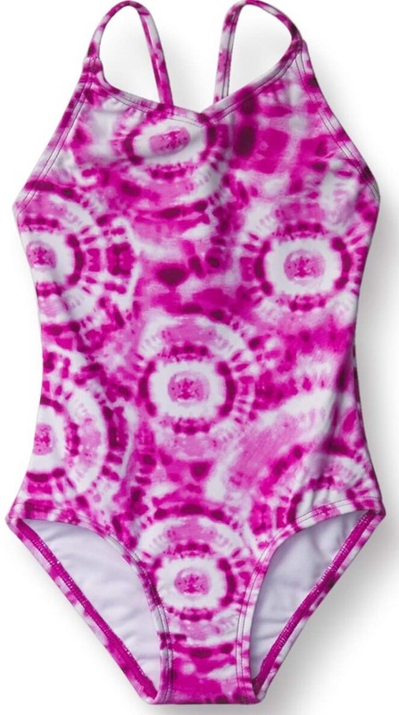 Kanu Surf Girls Daisy Beach Sport one Piece Swimsuit Groovy Pink Size 5
