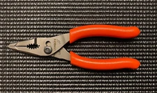 SNAP ON Tools USA NEW ORANGE 5" Soft Grip Mini Long Nose Slip Joint Pliers