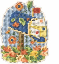 MILL HILL Autumn Harvest Ornament Beaded Cross Stitch Kit FALL MAILBOX