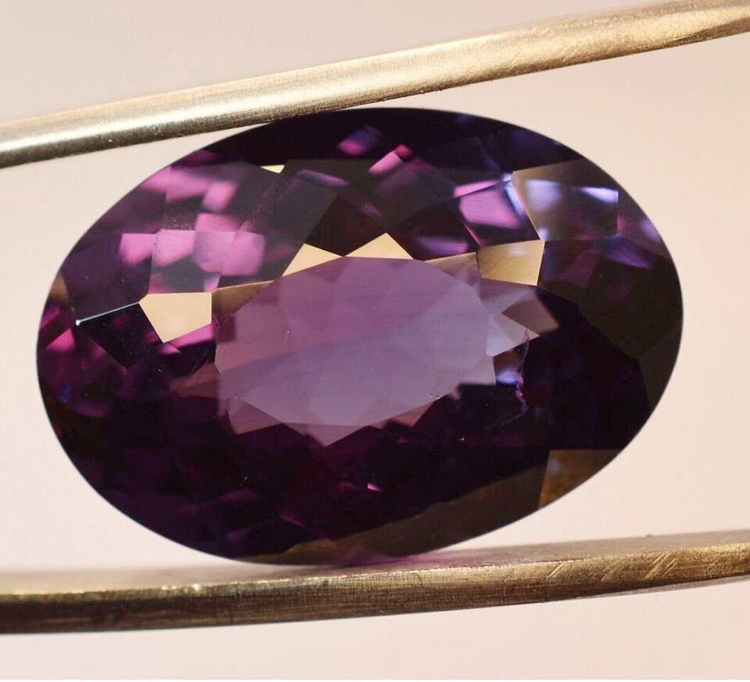 AA++ Natural Alexandrite Color Change 16.30 Ct CERTIFIED Oval Cut Loose Gemstone View 4