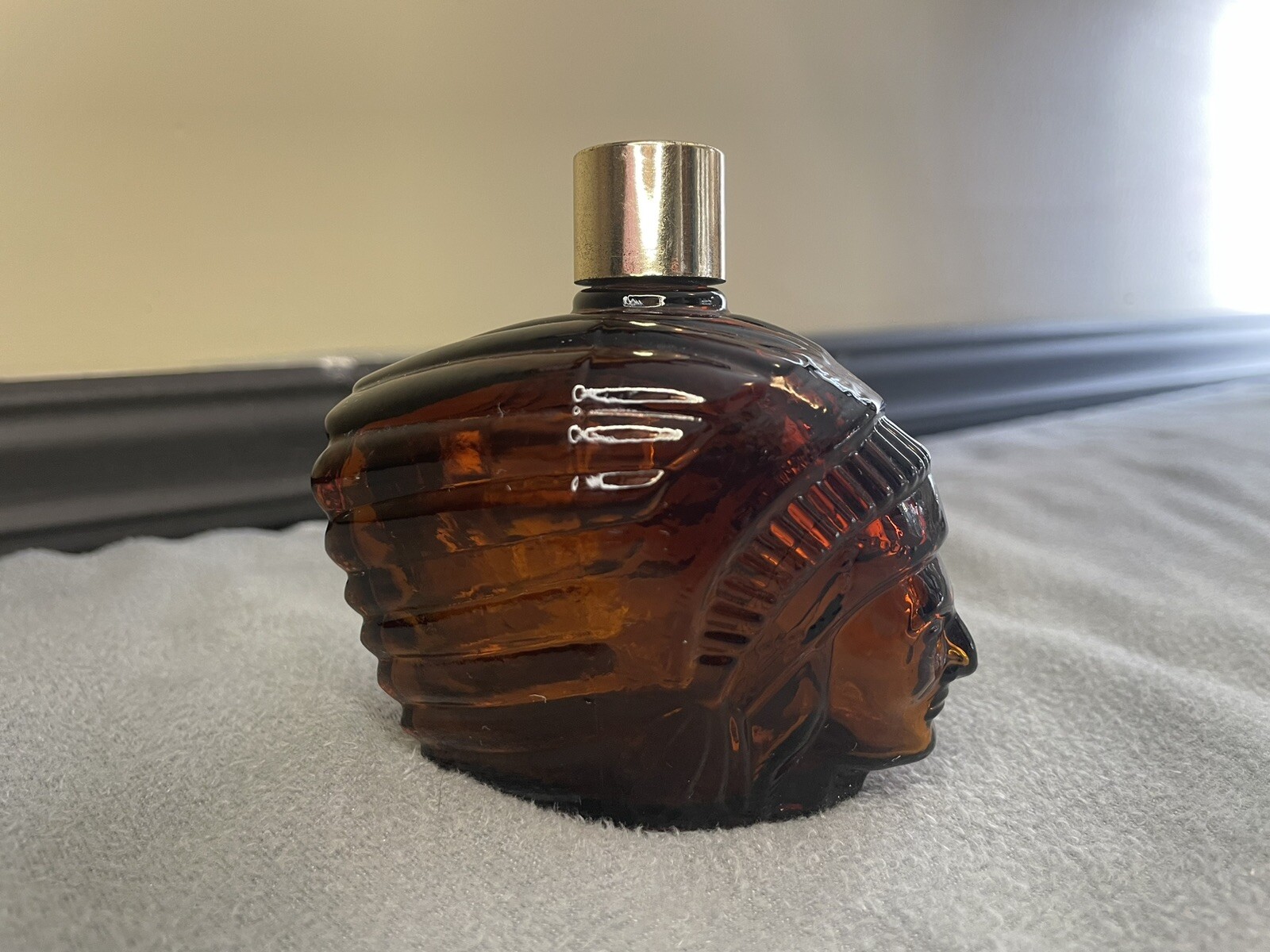 Vintage Avon Native American Chieftain Head After Shave Bottle (empty)