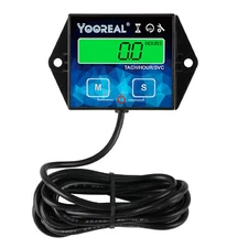 YOOREAL Digital Tach Hour Meter Tachometer Engine RPM Gauge of lawn mower etc