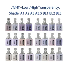5Pcs C14 Dental Glass Ceramic Blocks CAD CAM Block HT LT Fits Sirona Roland MCXL