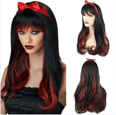 Women Cosplay Long Big Wave Curls Nature Wigs Party Synthetic Hair