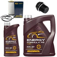 MotoröL Filter Set Mannol 5W30 API SN 6 Liter + Schraube FüR Ford Mondeo Volvo