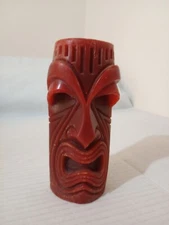 Hawaii Tiki Wax Candle Red 5 Inch Unused