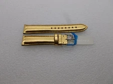 Genuine Michele 18mm Gold Patent Watch Band Strap New