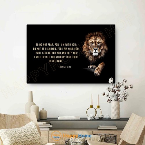 Lion Wall Art Isaiah 41:10 Bible Verse Print Scripture Art Christian Decor -P907 - 第 13/17 張圖片