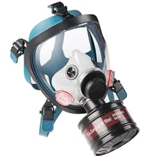 Military Grade Full Face Gas Mask CBRN NBC Survival Respirator w/ Carbon Filters