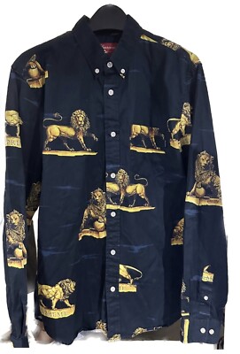 Rare Vintage Supreme Golden Lions Button Up Down Size M | eBay 