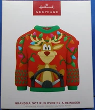 2022 Hallmark Ornament Grandma Got Run Over by Reindeer