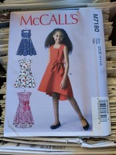 MCCALLS  PATTERN 7180   DRESSES  GIRLS SIZES  3 4 5 6  UNCUT 