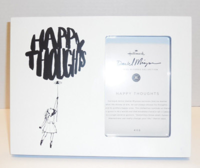 Hallmark Daniel Miyares HAPPY THOUGHTS Picture Frame  4'' x 6'' White Blue New