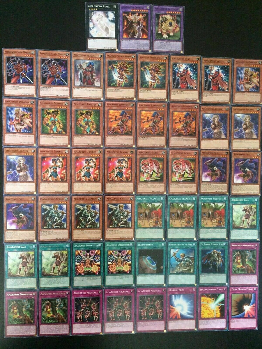 Yugioh Complete AMAZONESS DECK- CHAIN MASTER- BLOW **HOT** + Bonus