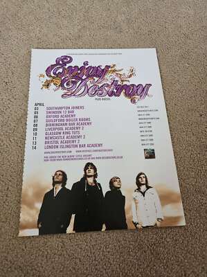 FPOT390 MAGAZINE ADVERT 12X9'' ENJOY DESTROY : APRIL TOUR DATES