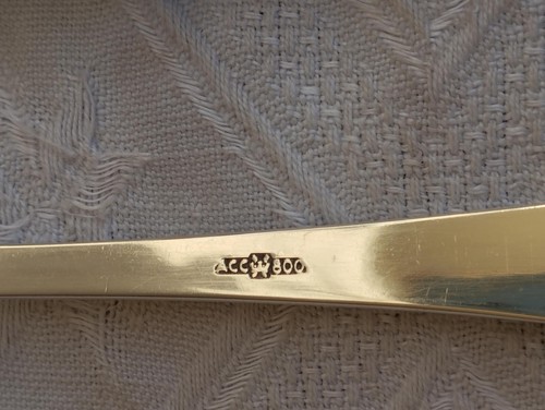 Antigua Set Individual de Cubiertos Cuchillo Tenedor Cuchara de Comida Plata 800 - Imagen 7 de 14