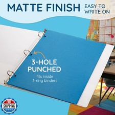 Blue Folders with Pockets, Paper Blue Pocket Folders with Business Card Holde...