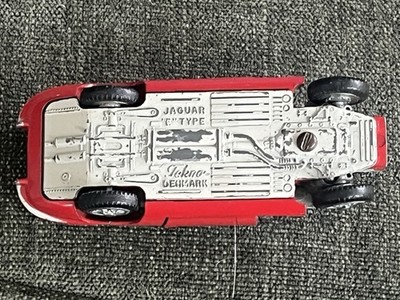 Vintage Tekno Denmark Jaguar E-Type 926 Diecast - Red - 1:43 Scale