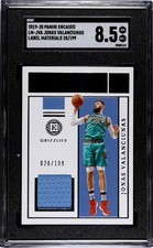 2019 Encased #LM-JVA Jonas Valanciunas Label Materials /199 SGC 8.5