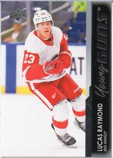 2021-22 Upper Deck -  Lucas Raymond's .   Young Guns .   rookie card  # 464. rookie card picture