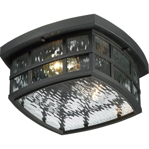 Quoizel SNN1612 Stonington 2 Light 12"W Flush Mount Outdoor - Black - Picture 10 of 12