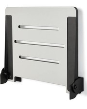 Seachrome Folding Wall Mount Shower Bench Seat 18" Light Gray With Black Frame