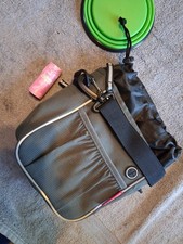 Sac bébé gris avec bol à eau encastré caca sacs état inutilisé