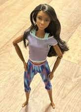 Barbie Yoga Made To Move Doll 2015 - Dark Skin Tone Original Outfit - VGC