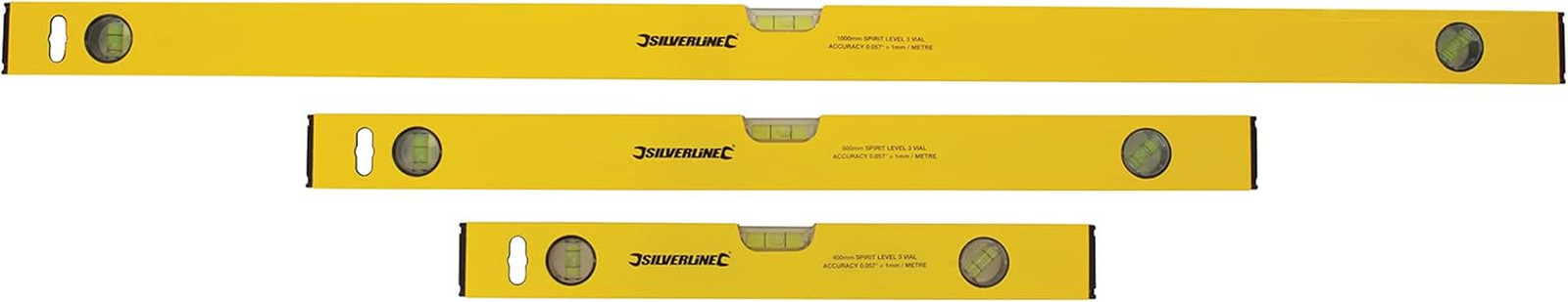 Prezzo Shock! Kit 3 Livelle Silverline 119688-3 400/600/1000 mm