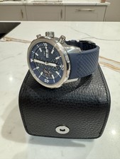 2023 . Men’s IWC Stainless Steel Aquatimer  Watch - Blue Dial & Rubber Bracelet