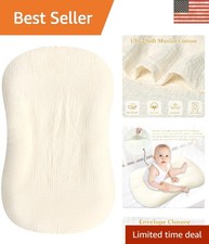 Breathable Muslin Lounger Cover for Newborns - Washable Durable Design