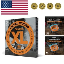 Electric Guitar Strings, XL Nickel, -3D, Regular Light Gauge 10-46, 6-String ...