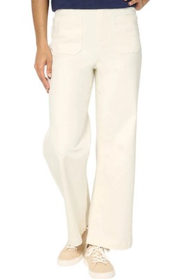 Studio Park x Amy Stran Women's Ankle Length Wide Leg Pant Ivory